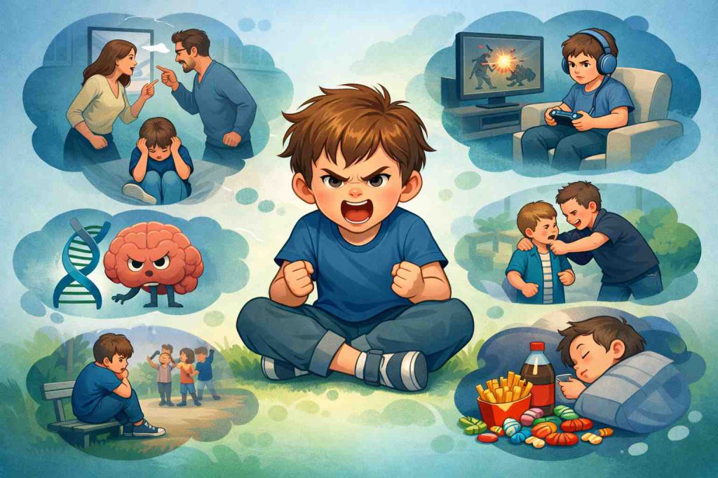 چرا کودک پرخاشگر می شود؟
