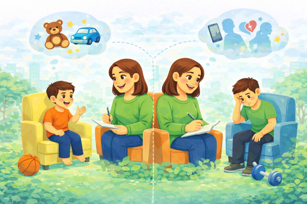 تفاوت روانشناسی کودک و نوجوان