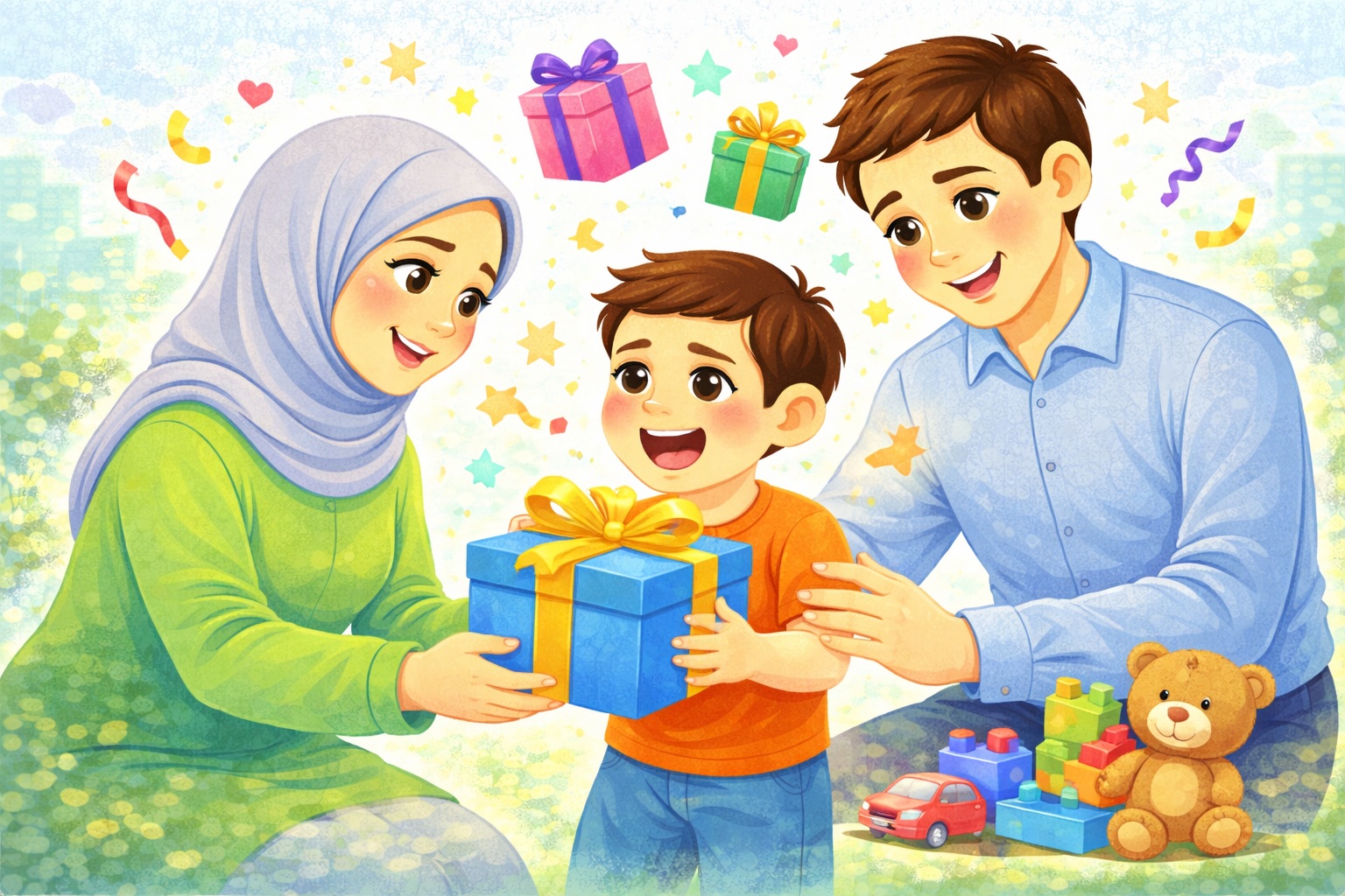 راه های محبت به کودک از نظر روانشناسی | تکنیک های کاربردی برای والدین 2 هدیه دادن به کودک از راه های ابراز محبت به کودک